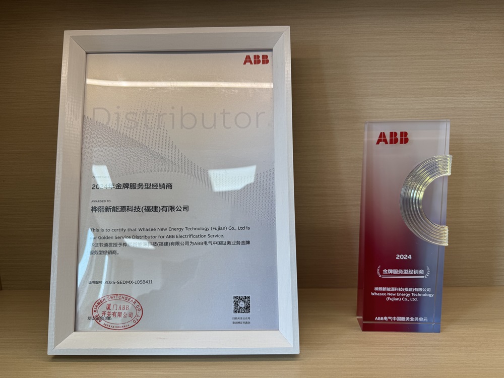 桦熙绿能荣获ABB 2024金牌服务经销商称号